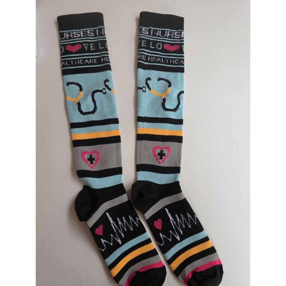Nurse Compression Socks Women Medical Nursing Support Knee High 6 -8 Women's
